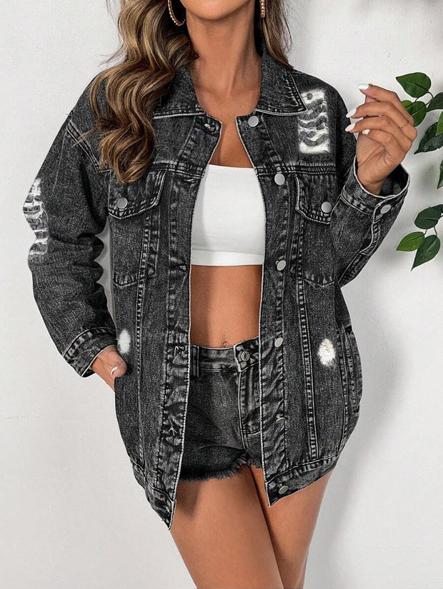 Flap Pocket Drop Denim Jacket