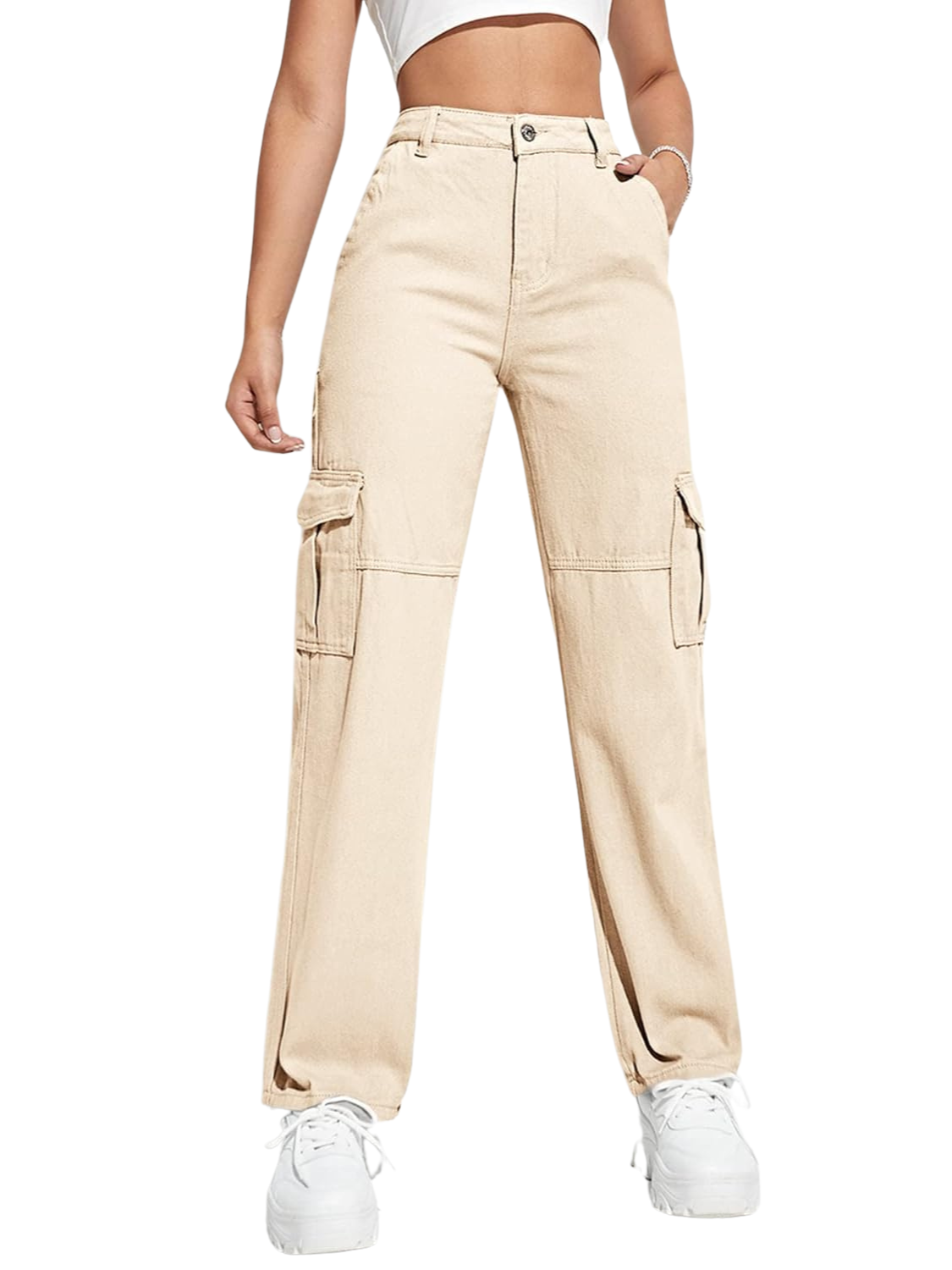 Casual Flap Pocket Denim Pant