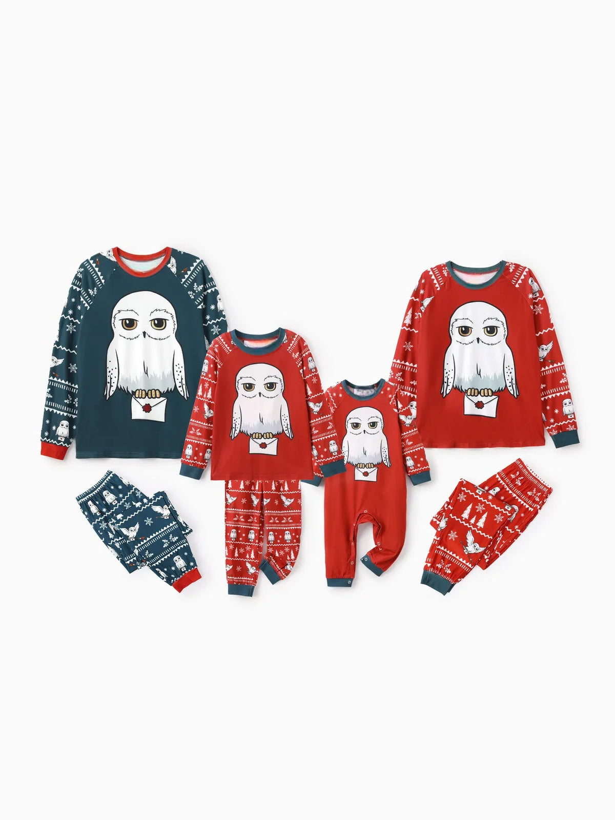 Harry Potter Family Christmas Owl Design Pajama Set