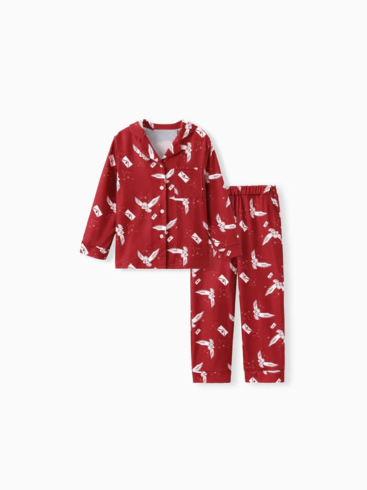 Family Christmas Pajamas Set With Harry Potter Owl Print