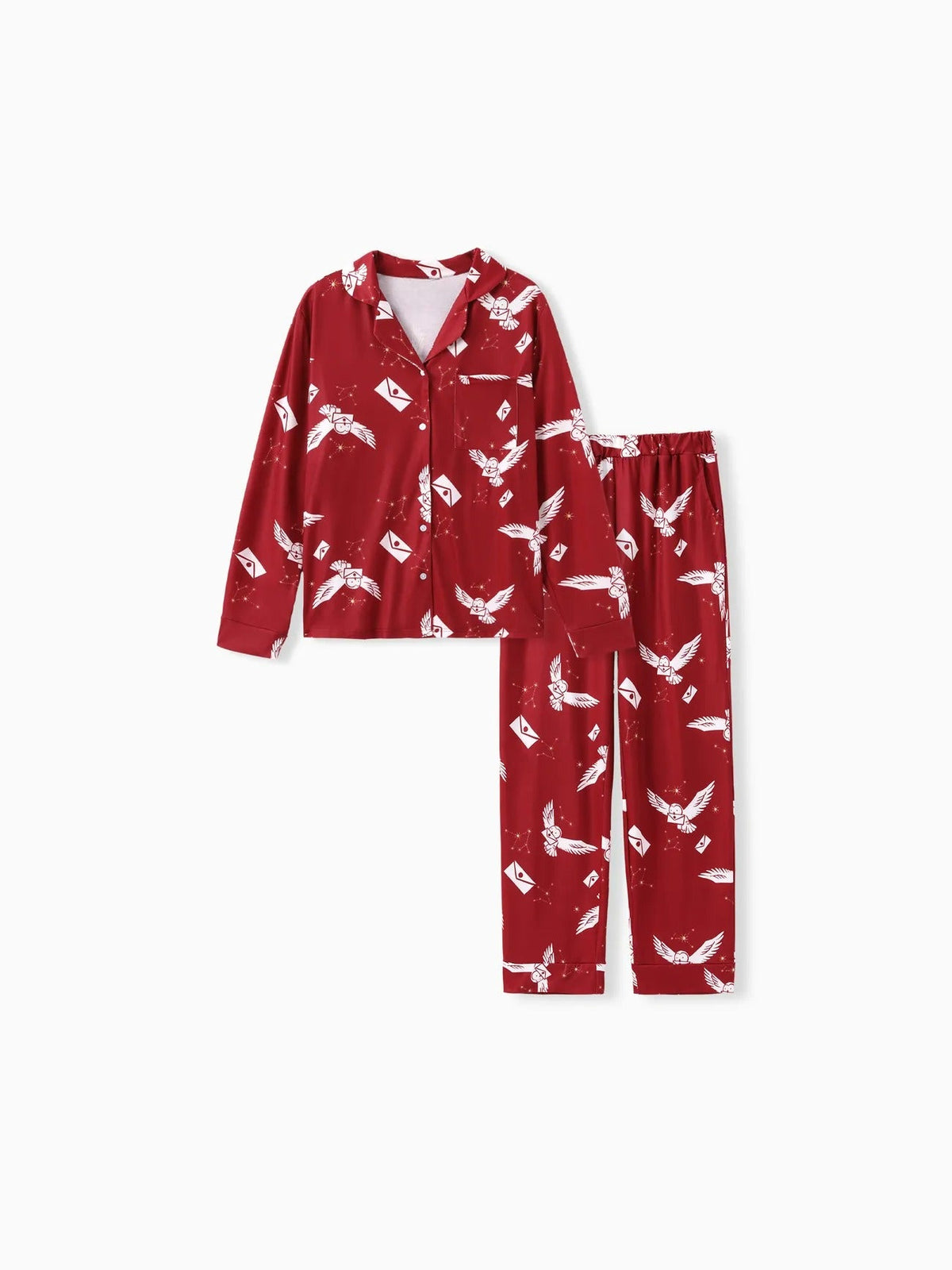 Family Christmas Pajamas Set With Harry Potter Owl Print