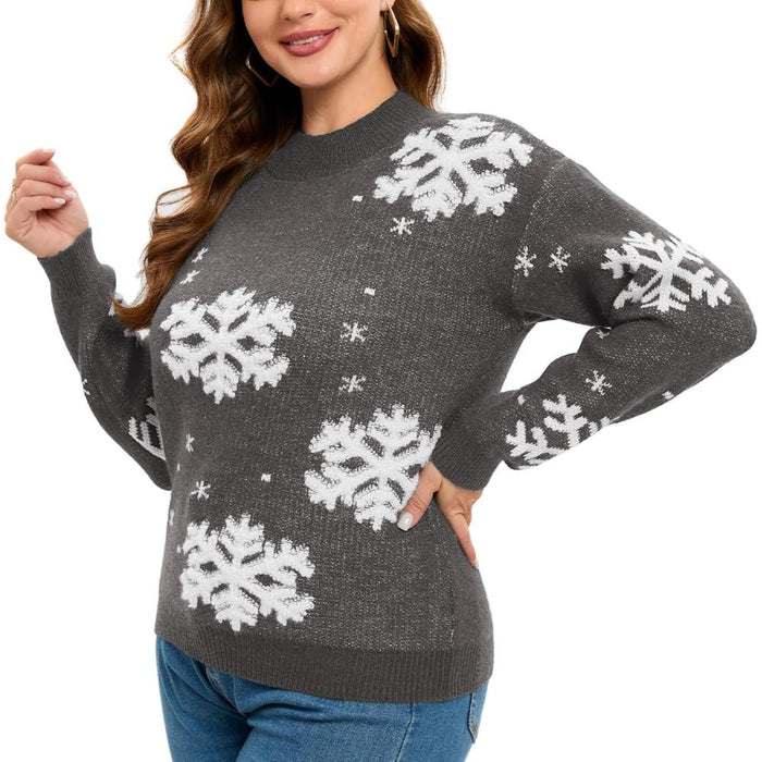 Festive Christmas Sweater With Playful Holiday Print