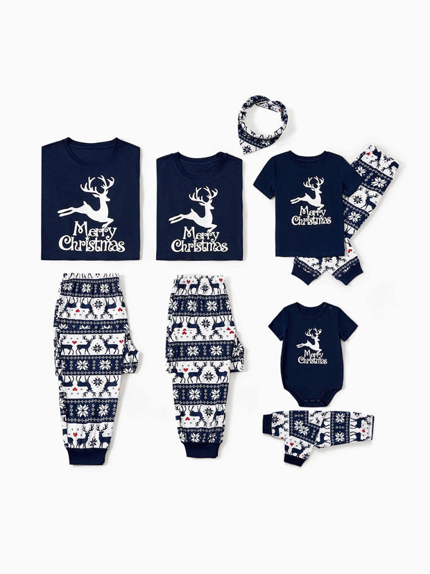 Christmas Glow In The Dark Reindeer Family Pajama Set