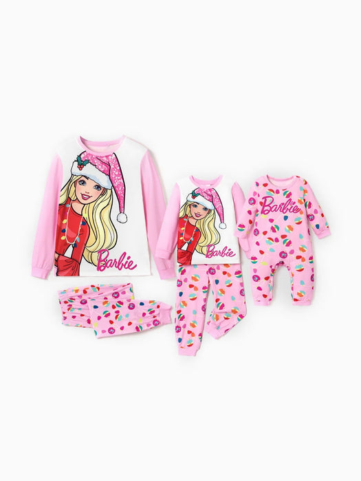 Barbie Mom And Me Christmas Print Pajama Set