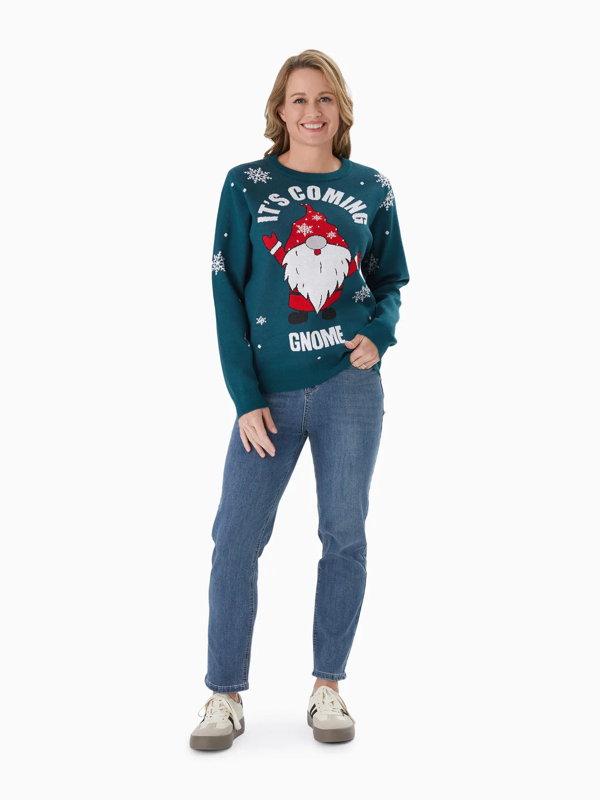 Family Matching Christmas Sweater With Snowflake Details