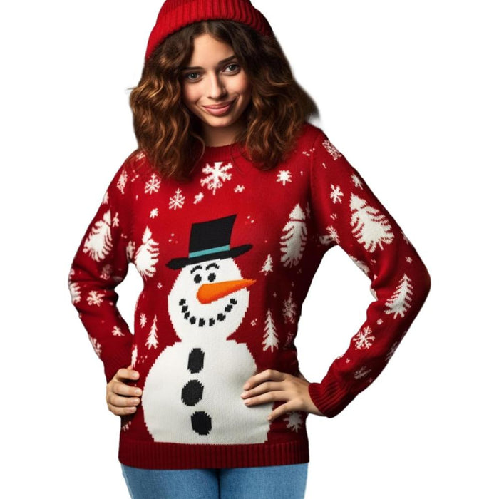 Festive Christmas Sweater With Playful Holiday Print