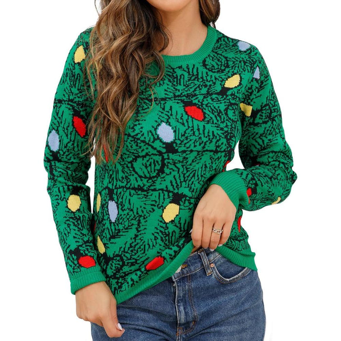 Festive Christmas Sweater With Playful Holiday Print