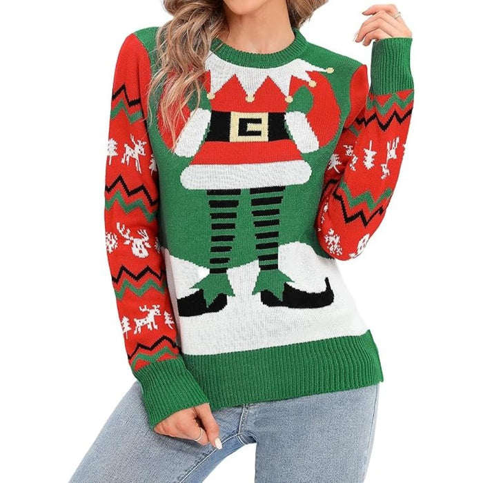 Joyful Knitted Sweater For Holiday Celebrations