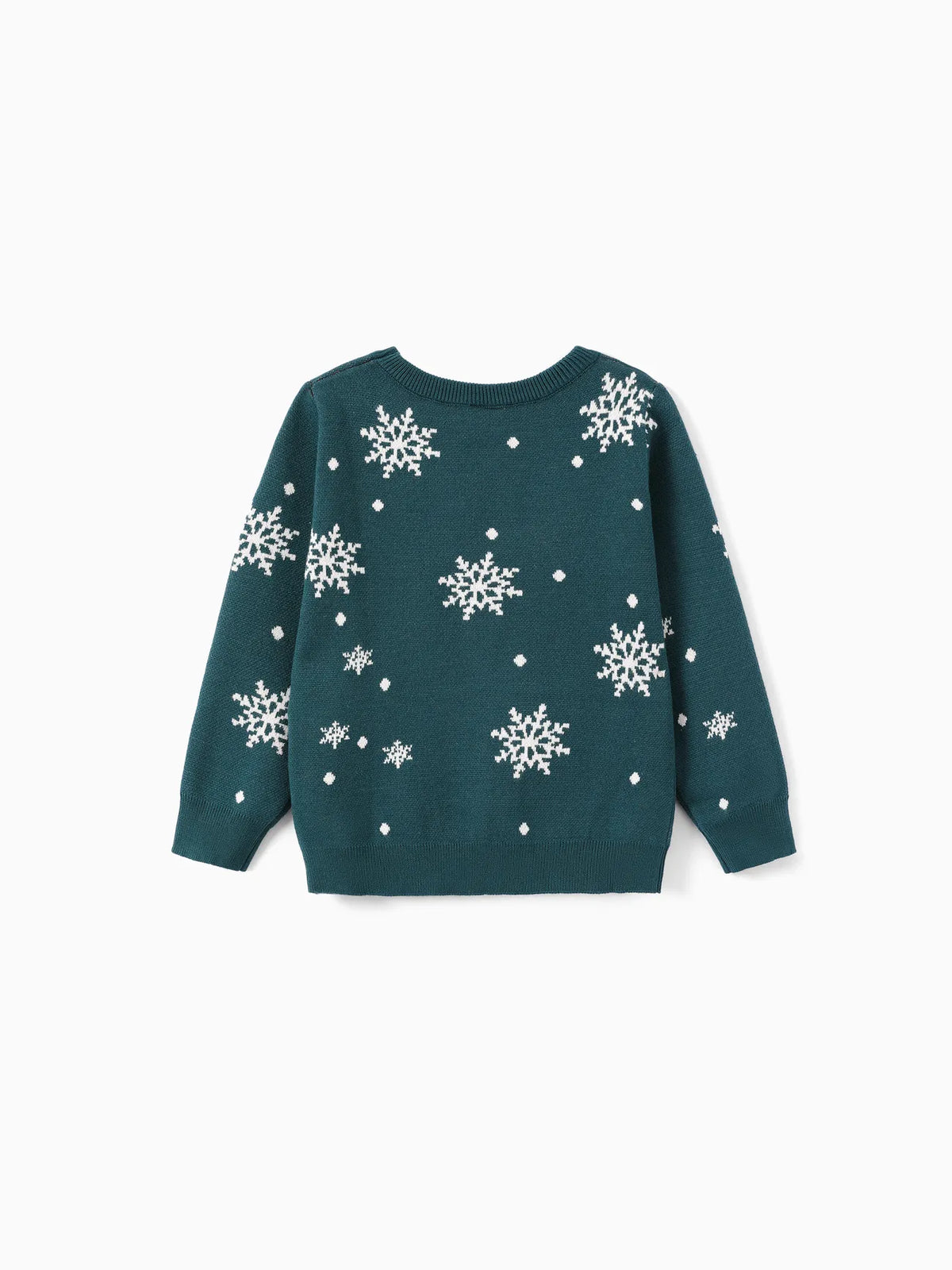 Family Matching Christmas Sweater With Snowflake Details