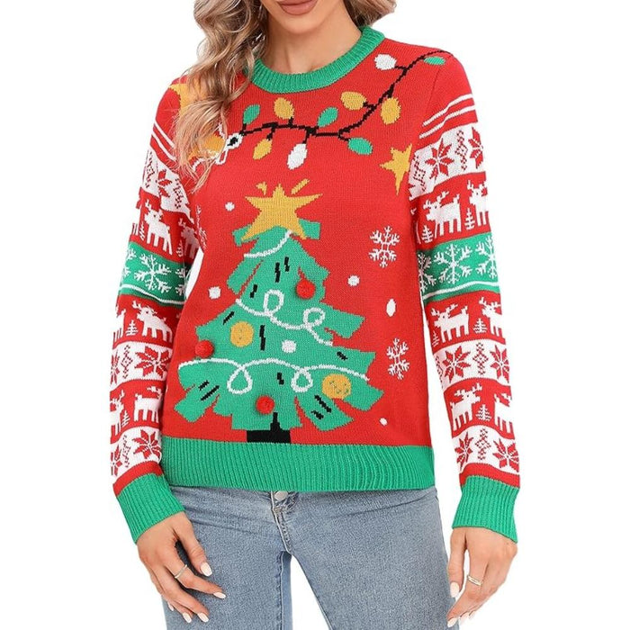 Charming Knitted Sweater For Festive Holiday Parties