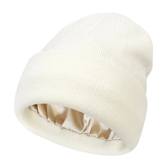 Insulated Knit Hat With Satin Lining