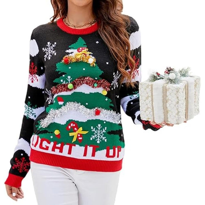 Charming Knitted Sweater For Festive Holiday Parties