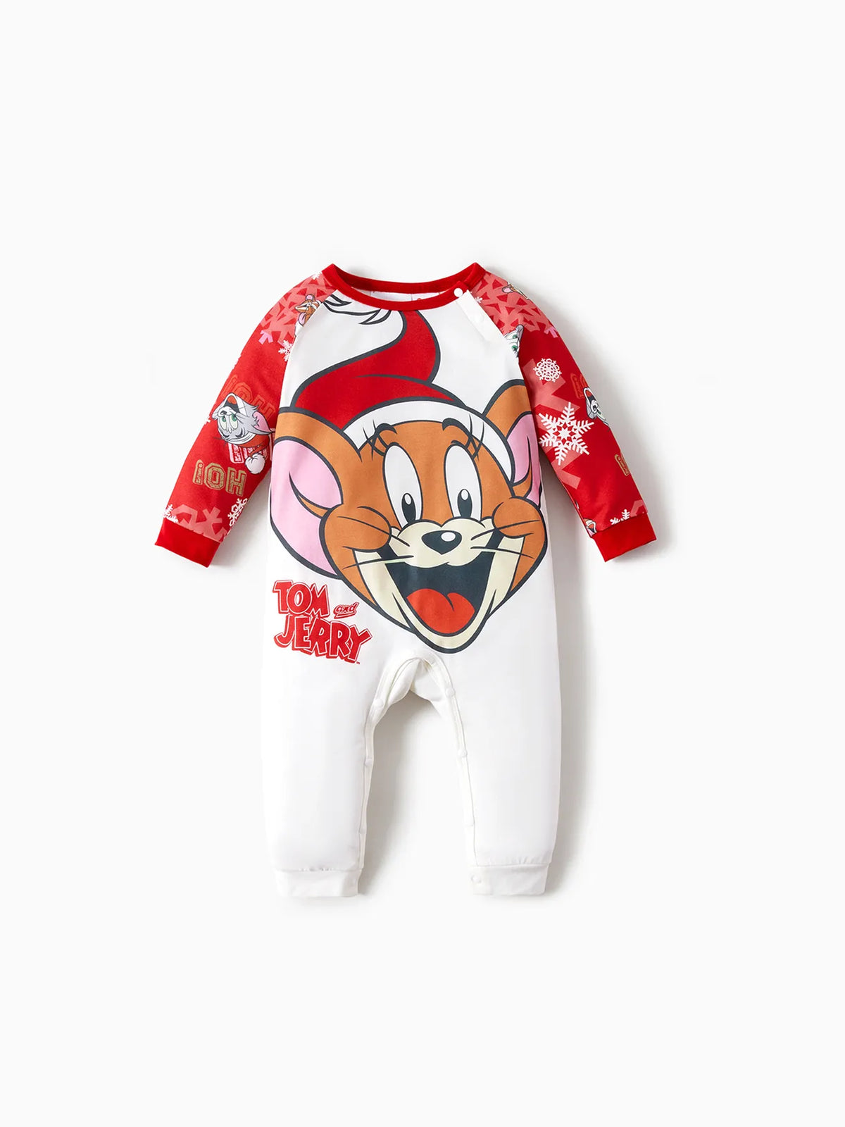 Christmas Themed Tom And Jerry Family Pajama Set