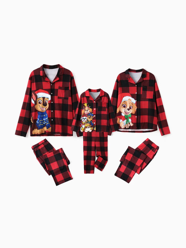 Family Christmas Plaid Design Pajamas Set