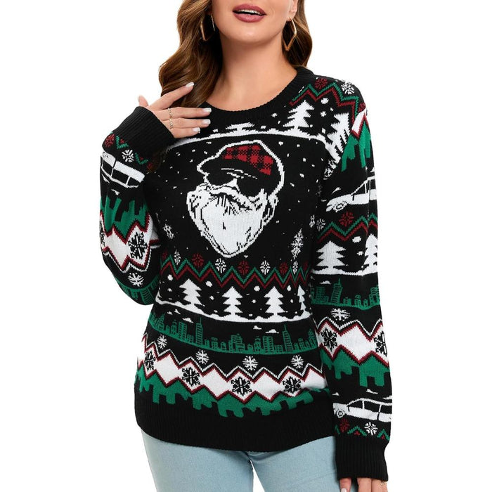 Festive Christmas Sweater With Playful Holiday Print