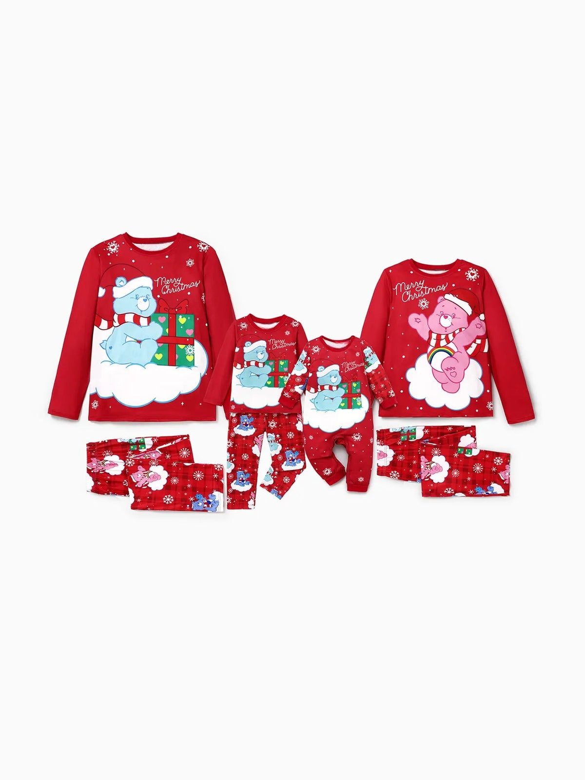 Family Matching Bears Christmas Pajamas Set