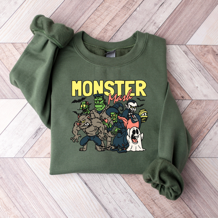 Retro Cartoon Mash Halloween Sweatshirt