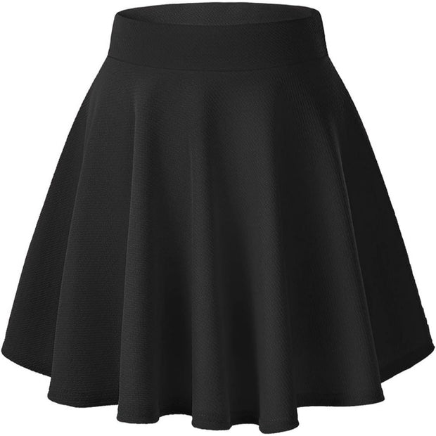 Stretchy Mini Flared Skirt