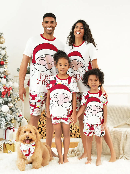 Christmas Pajama With Santa Family Matching Set