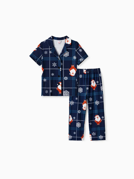 Christmas Family Pajama Set With Santa Print