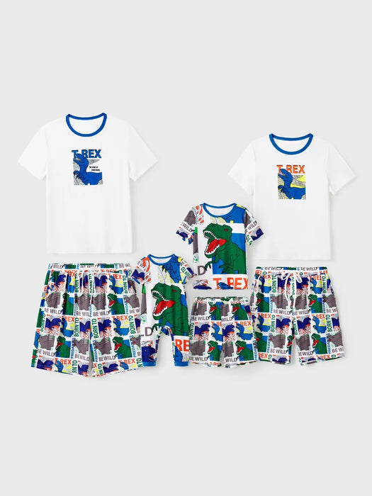 Dinosaur Printed Family Matching Pajama Set