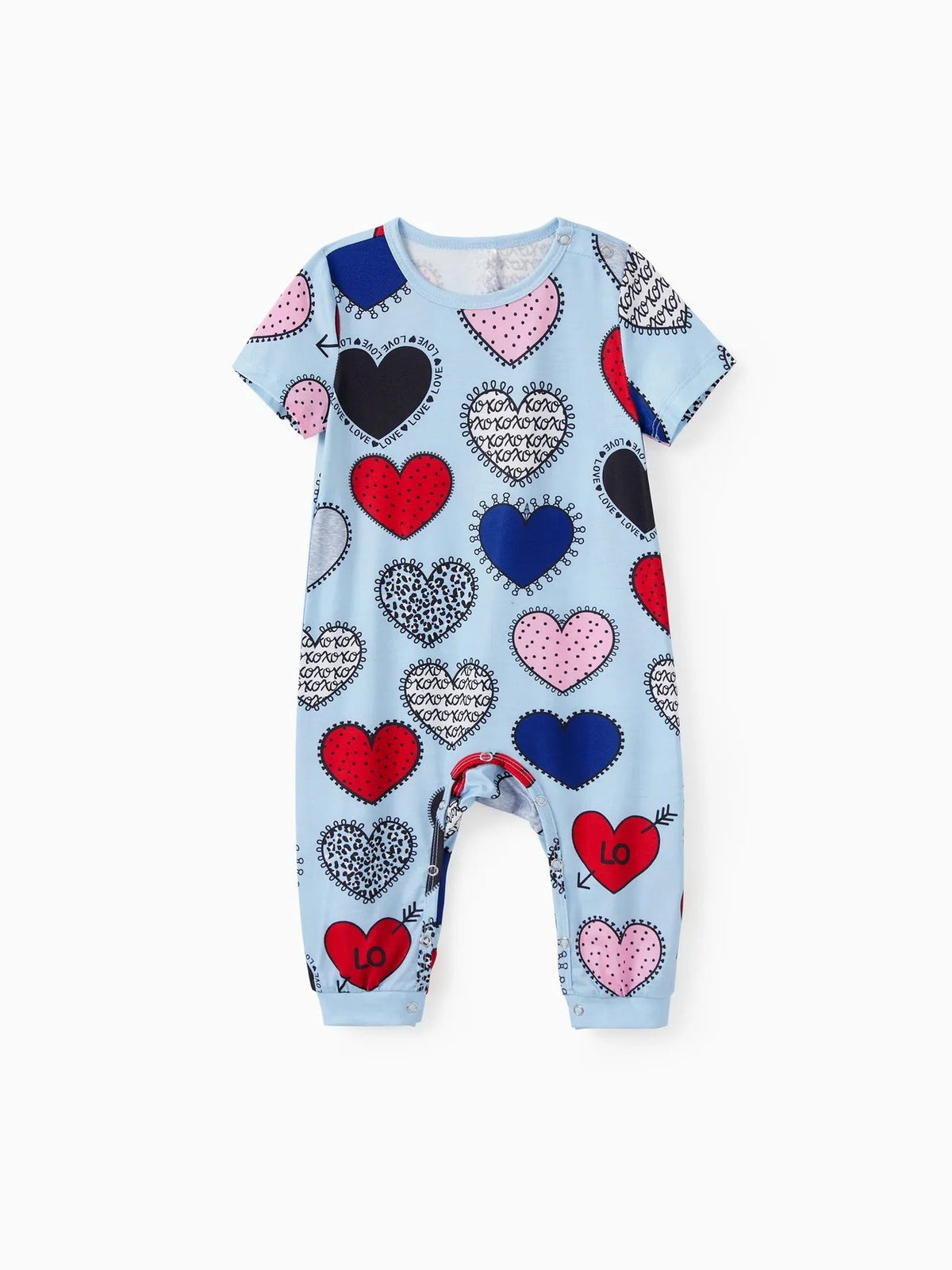 Family Matching Text Printed Pajama Set