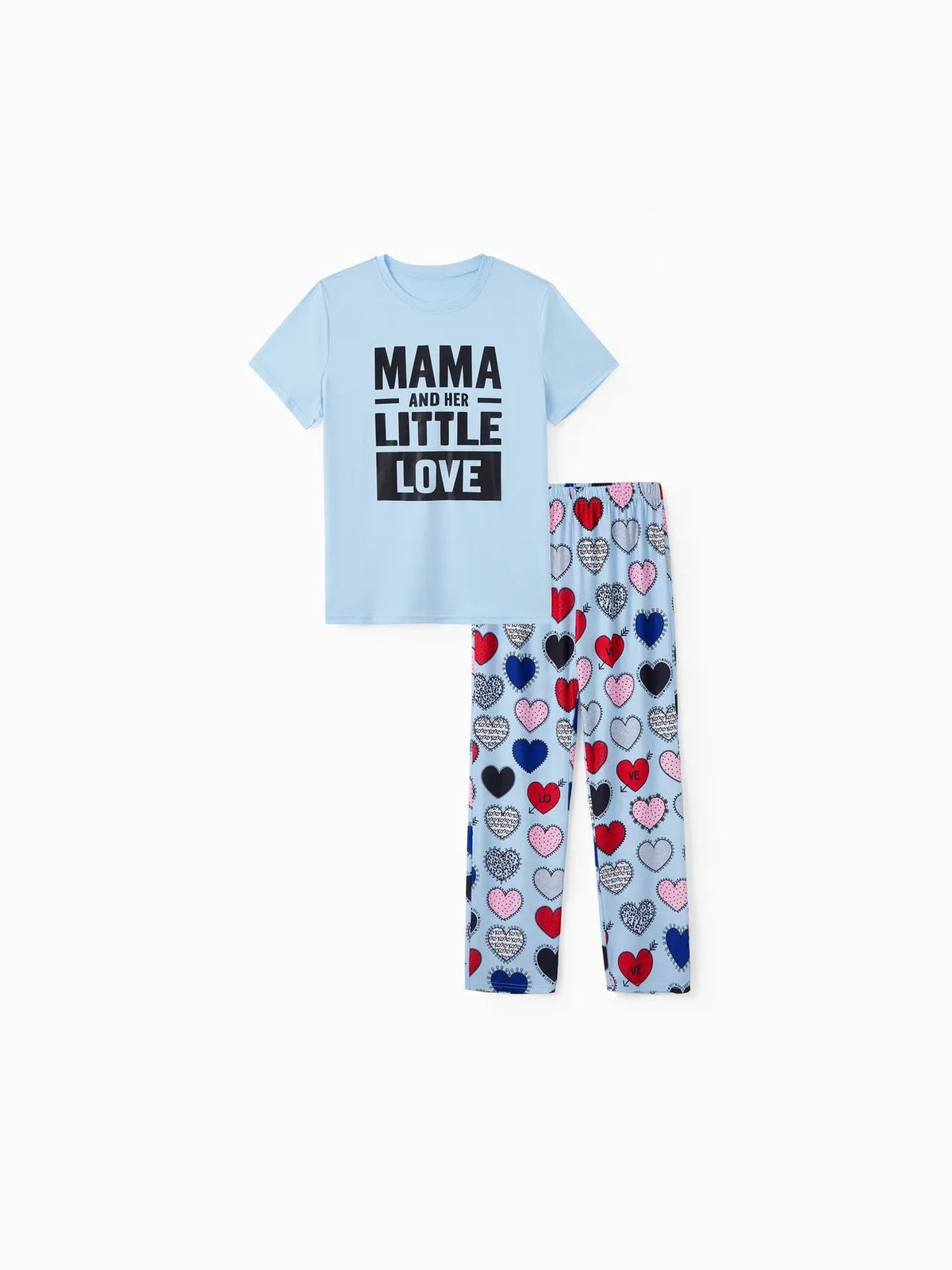 Family Matching Text Printed Pajama Set