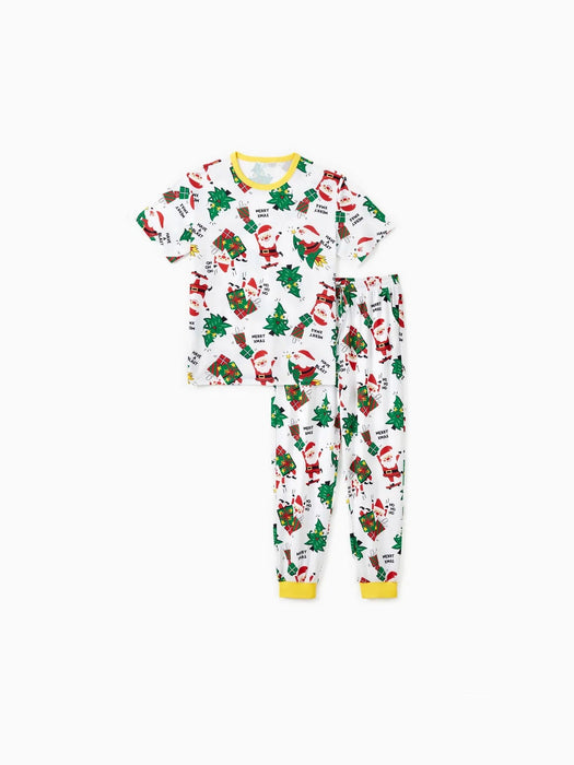 Festive Printed Family Pajama Set For Christmas