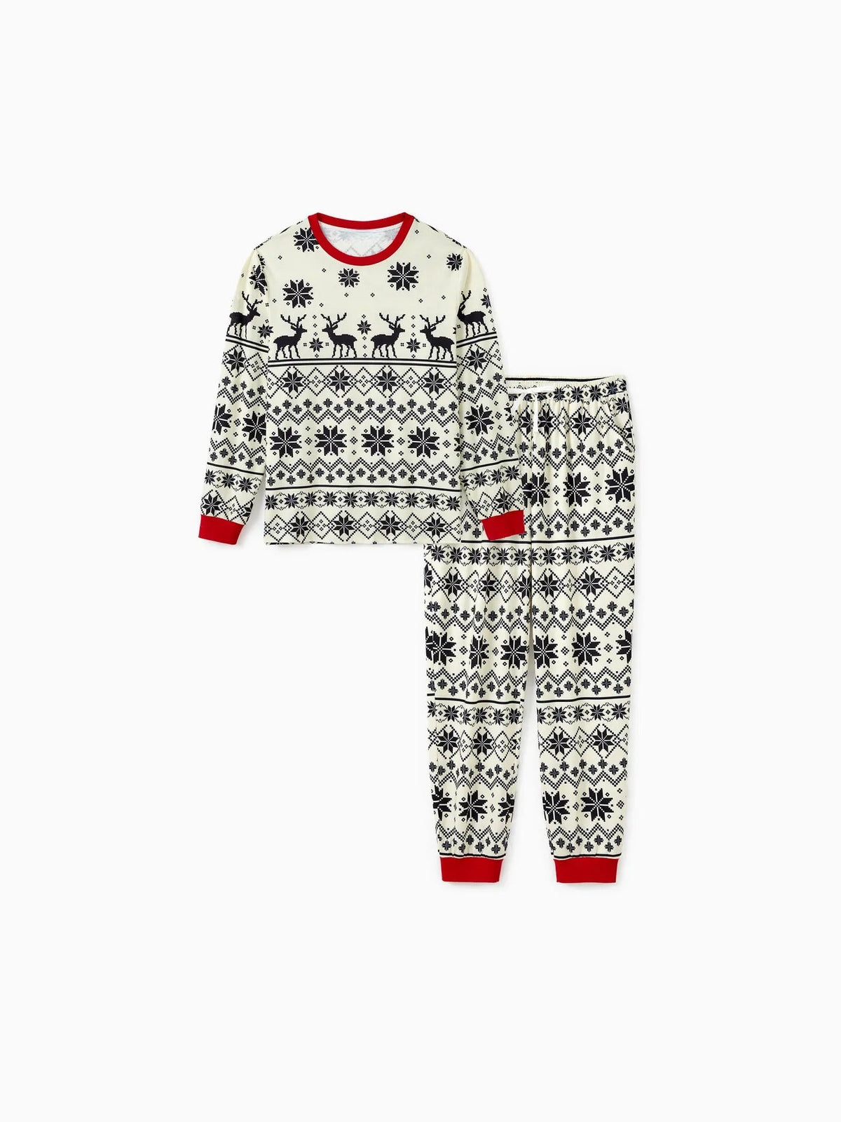 Family Matching Reindeer And Snowflake Pajama Set