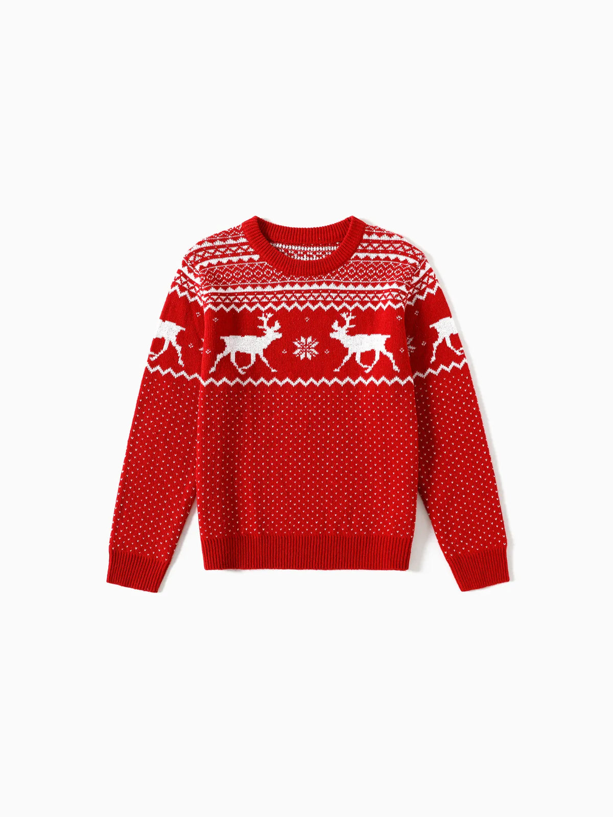 Christmas Family Matching Deer Graphic Print Knitted Sweater Set