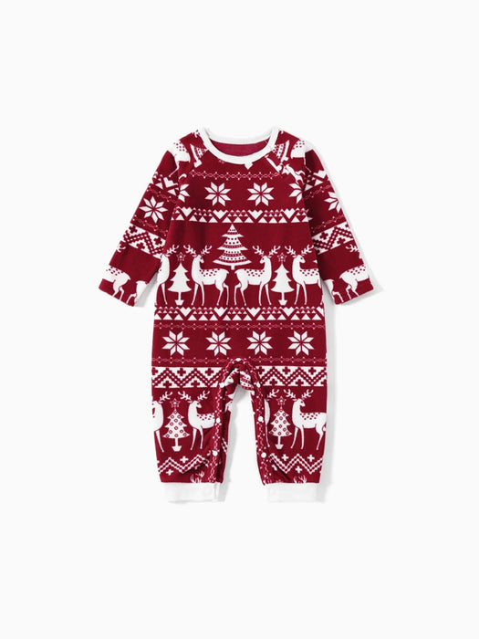 Christmas Family Matching Festival Print Long Sleeves Pajama Sets