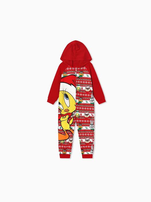 Looney Tunes Family Matching Christmas Pajama Set With Hood