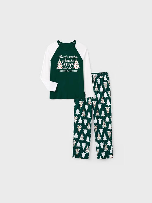 Printed Christmas Glow In The Dark Design Family Matching Pajama Set