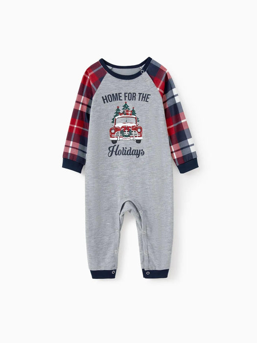 Matching Family Pajama Sets With Xmas Tree And Delivery Truck Graphics