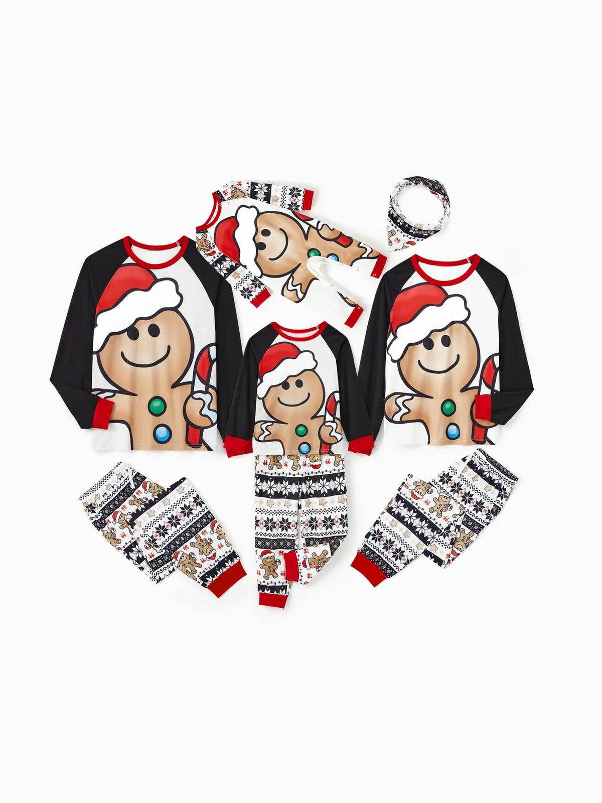 Family Matching Gingerbread Santa Pajama Set