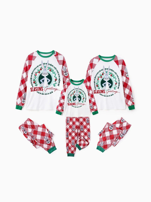 Printed Looney Tunes Family Matching Christmas Pajama Sets