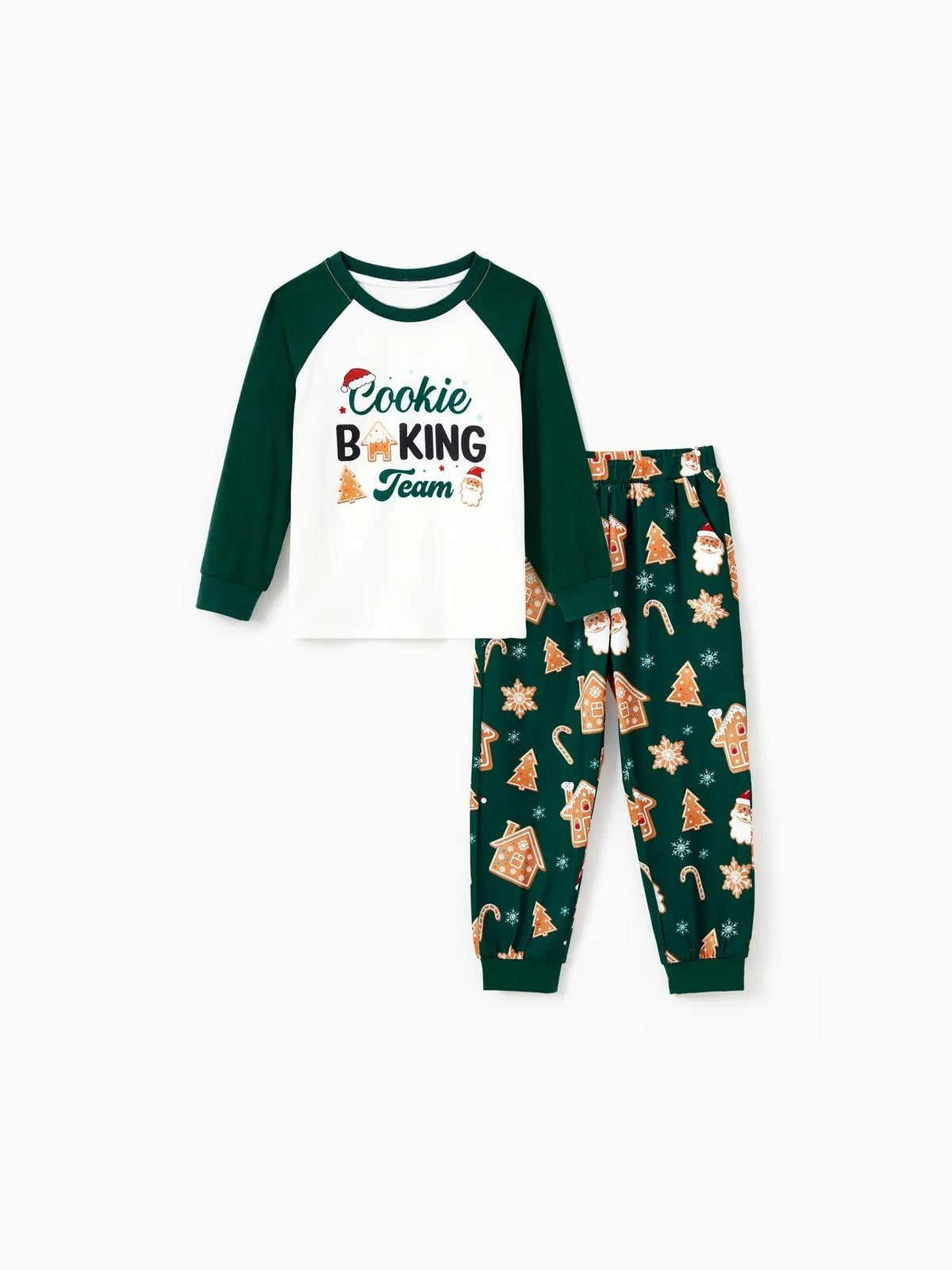 Matching Family Gingerbread House Pajama Set With Raglan Sleeves