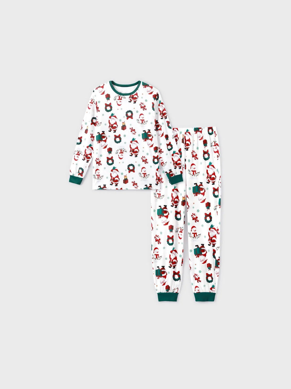 Santa And Wreath Family Matching Pajama Set