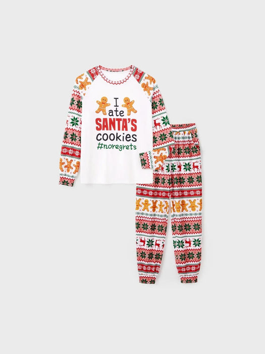 Gingerbread Man Design Top And Pajama Family Matching Set