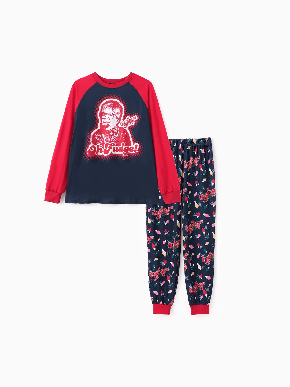 Family Matching Character Print Pajama Set With Pockets