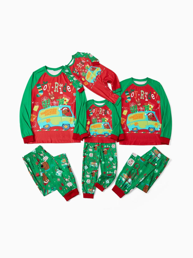 Printed Scooby Doo Joy Ride Family Matching Christmas Pajama Set