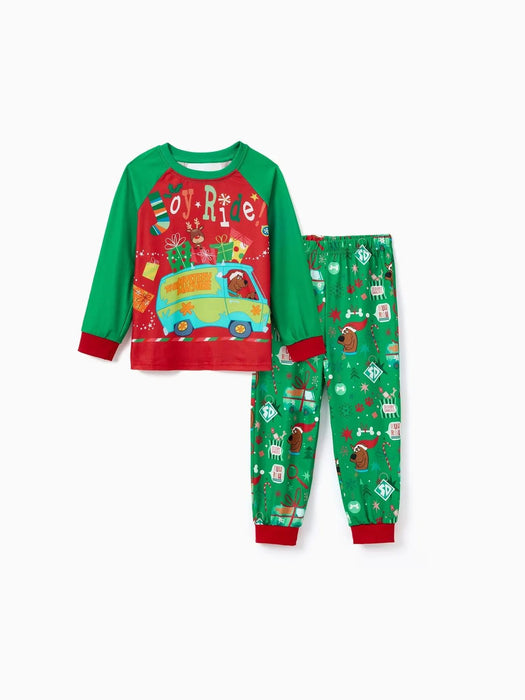 Printed Scooby Doo Joy Ride Family Matching Christmas Pajama Set