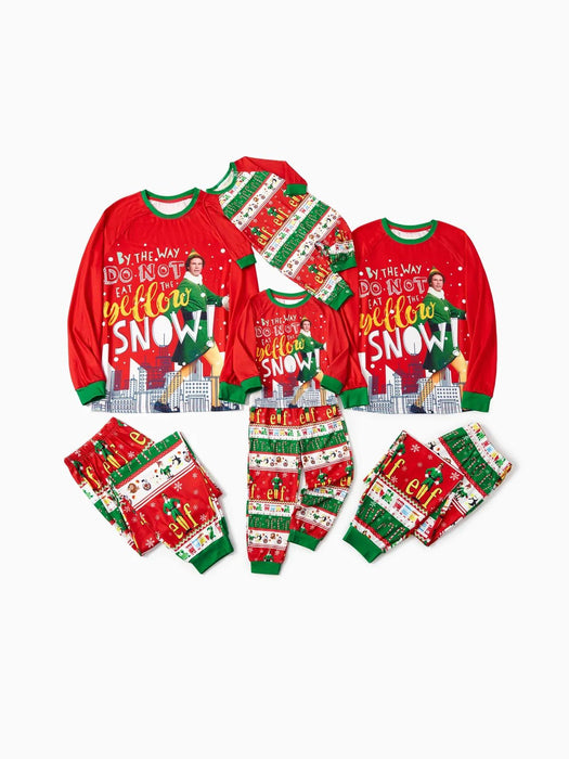 Elf Themed Printed Family Matching Christmas Pajama Set