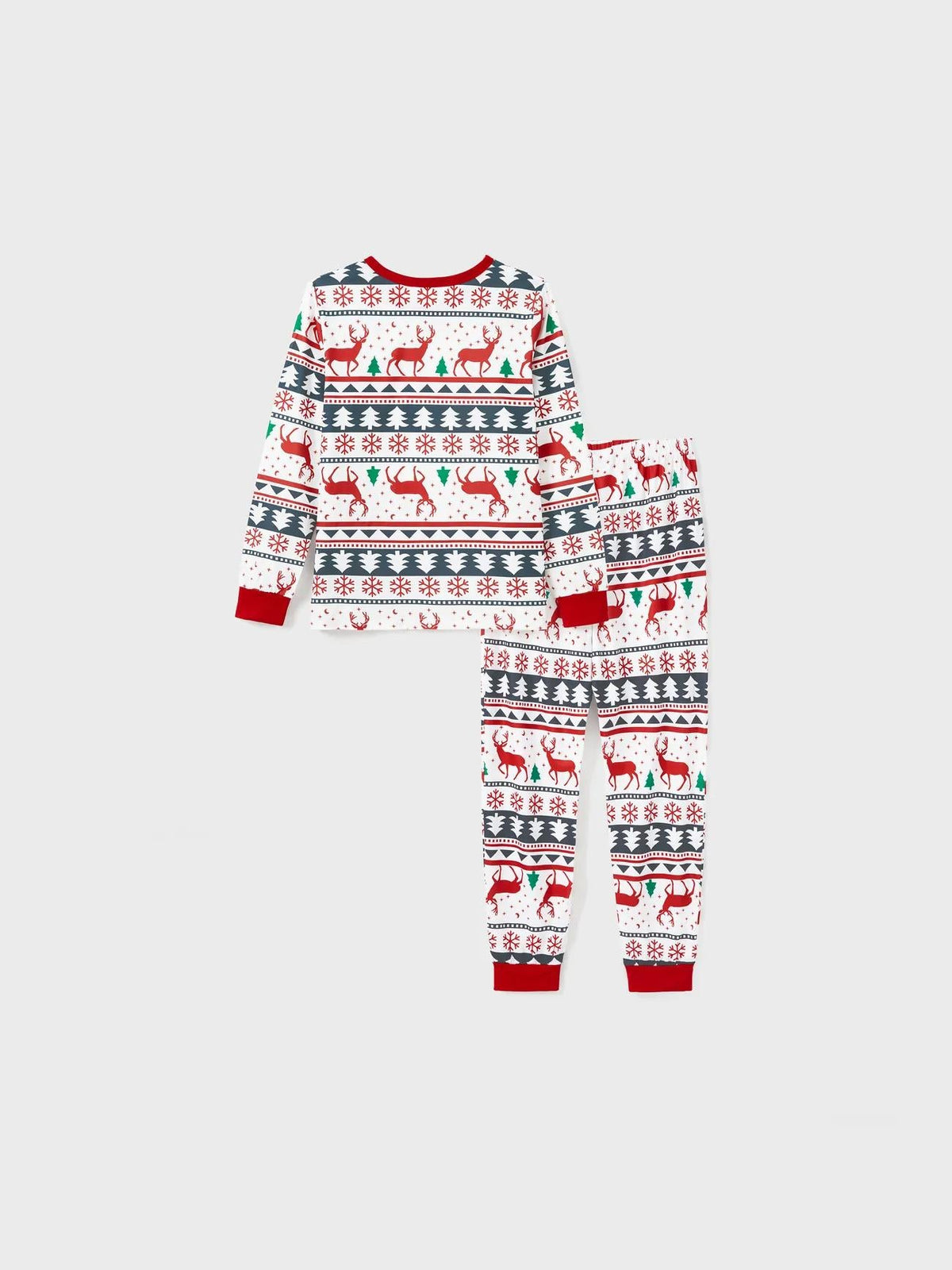 Christmas Family Matching Reindeer Print Long Sleeves Pajama Set