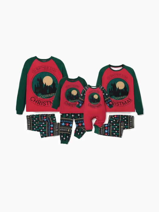 Harry Potter Christmas Family Matching Letter Print Pajama Set