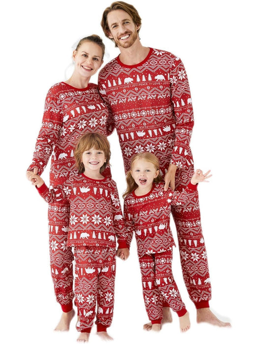 Christmas Reindeer And Snowflake Pajama Set