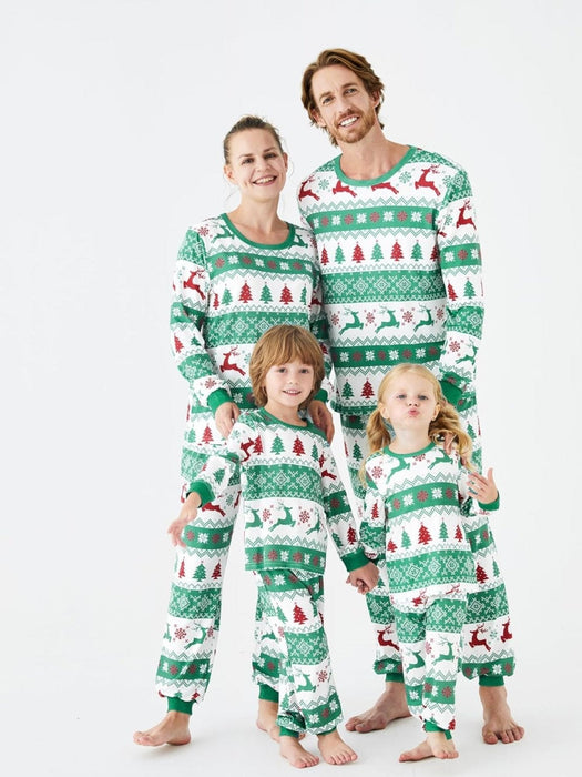 Christmas Reindeer And Snowflake Pajama Set