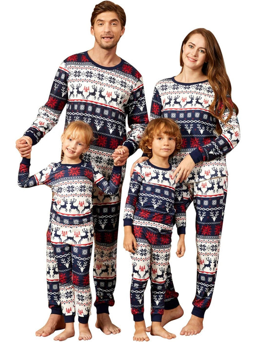 Christmas Reindeer And Snowflake Pajama Set
