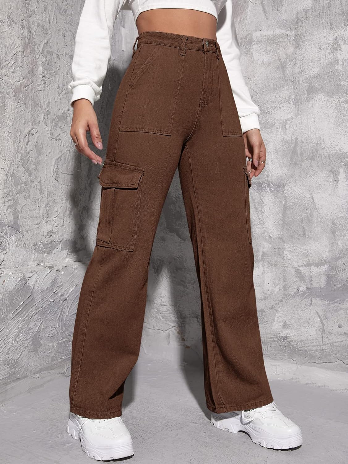 Casual Flap Pocket Denim Pant