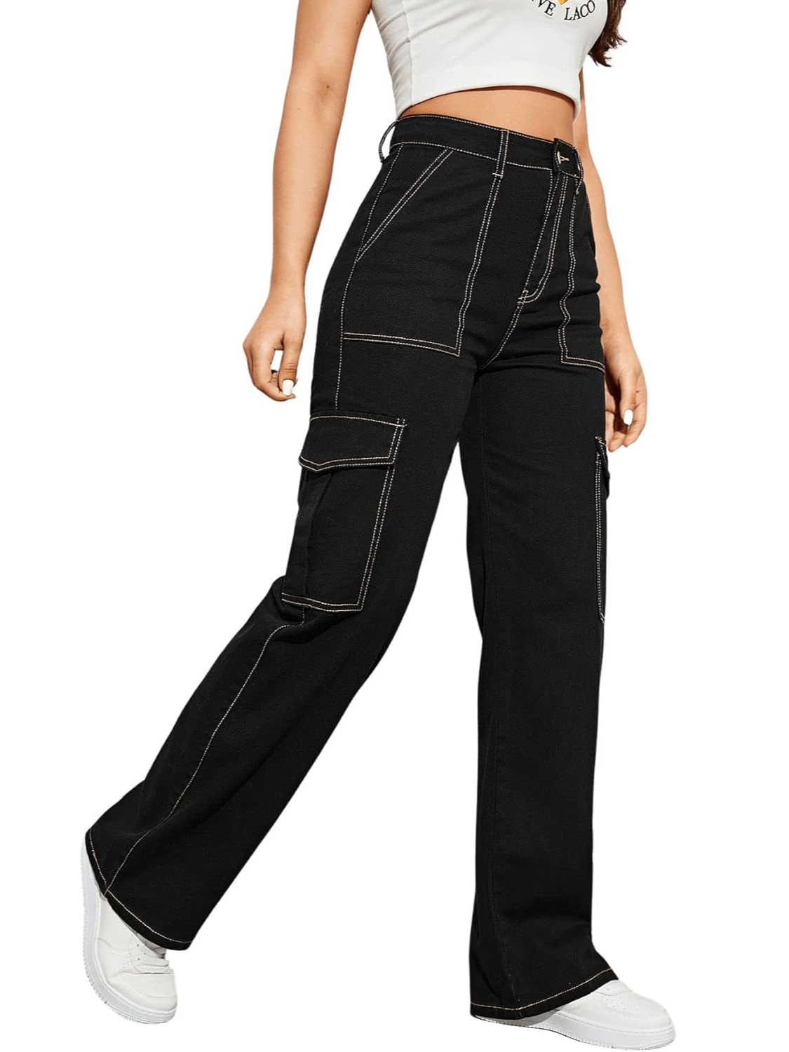 Casual Flap Pocket Denim Pant